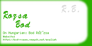 rozsa bod business card